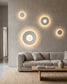 Set lámparas de pared Umbra R, diseño moderno circular, efecto de luz difusa. 