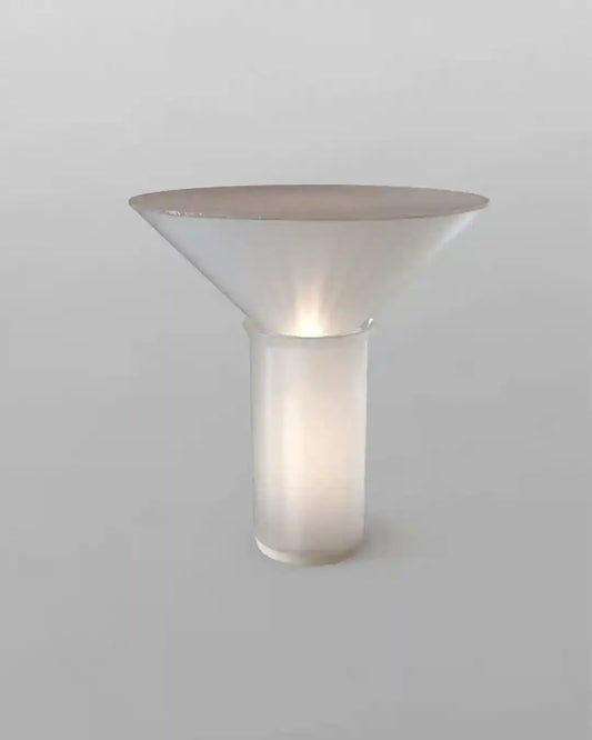Lámpara de mesa moderna blanca minimalista, iluminación decorativa Birot MX.