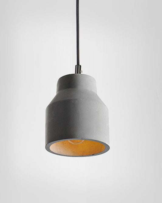Lámpara colgante diseño industrial Erlend 3 de 12 cm en concreto gris. 