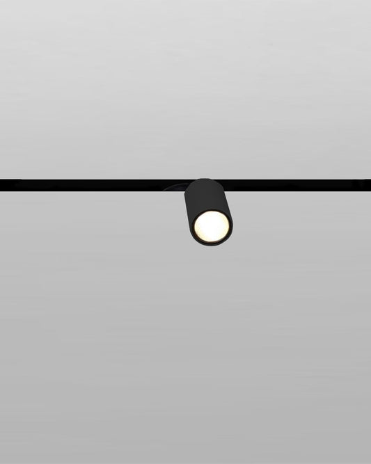 Spot de iluminación negro minimalista en riel, lámpara moderna tipo boutique Birot MX