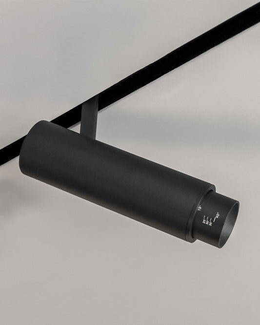 Lámpara de riel negra moderna para techo, iluminación decorativa Birot MX