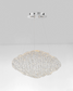 Lámpara colgante de techo diseño moderno blanca, malla metálica decorativa, iluminación interior