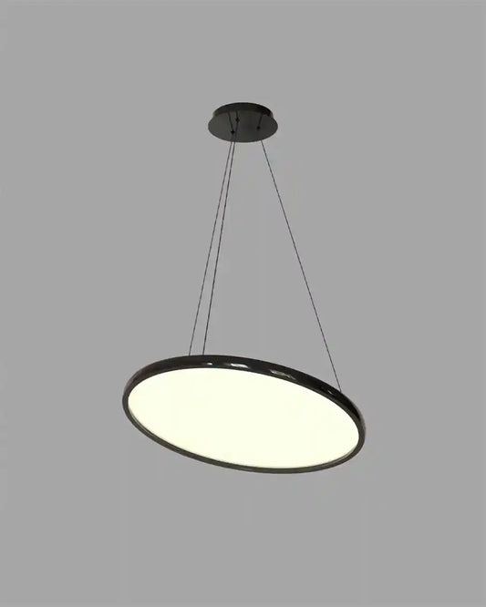 Lámpara colgante moderna circular negra encendida, iluminación de boutique Birot MX
