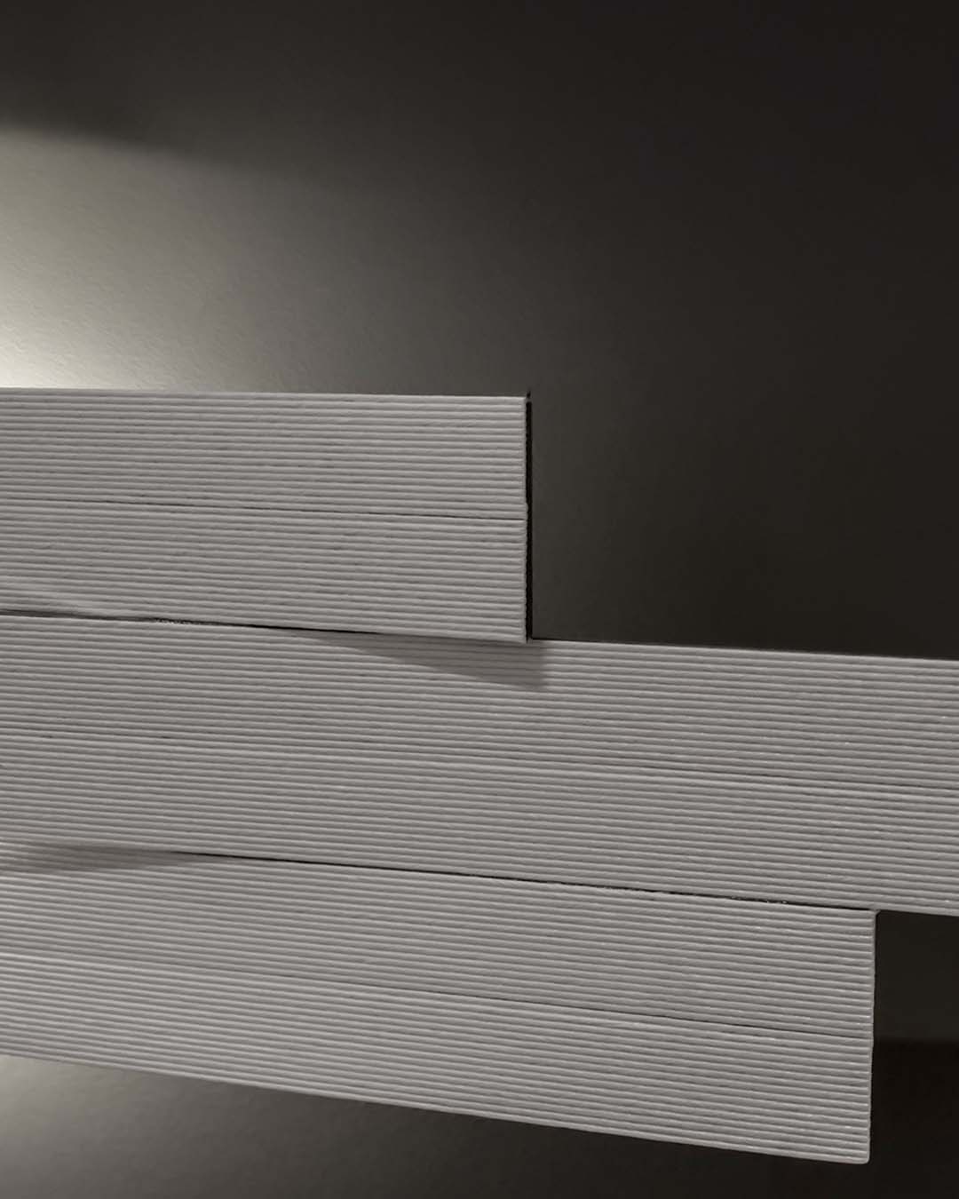 Luminaria de pared moderna gris de líneas horizontales en Birot MX, boutique de iluminación.