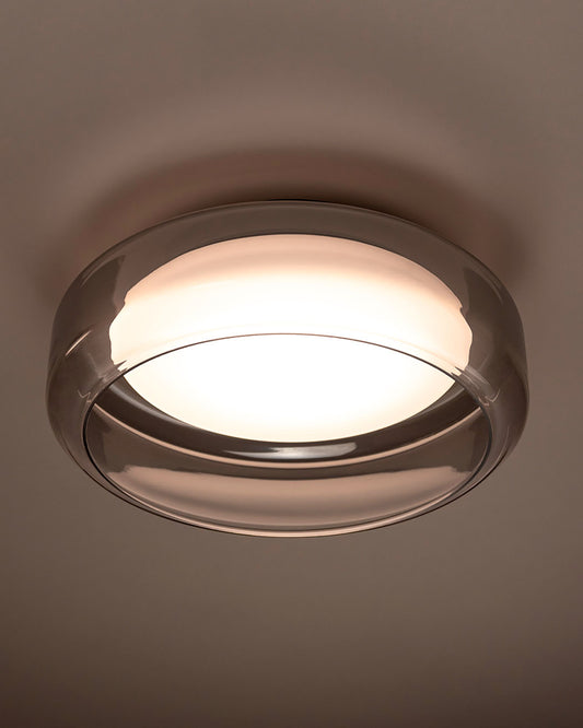 Plafón de techo moderno de cristal iluminado, boutique de iluminación Birot MX
