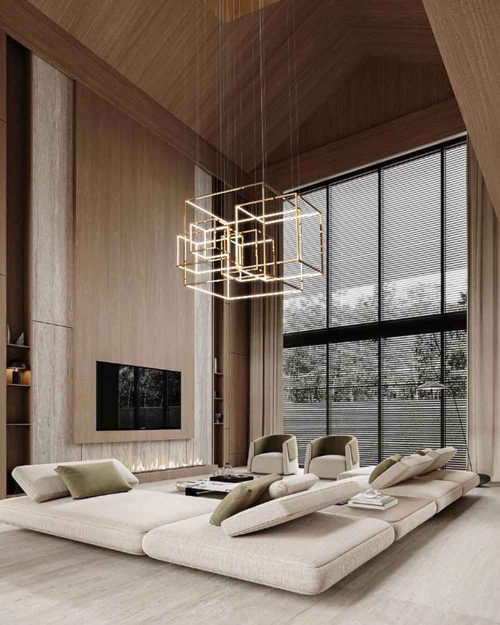 Miles 5 - Lámpara Colgante LED Integrado Doble Altura