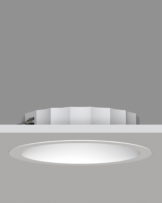 Luz LED empotrable redonda de techo, diseño moderno, color blanco, para iluminación interior