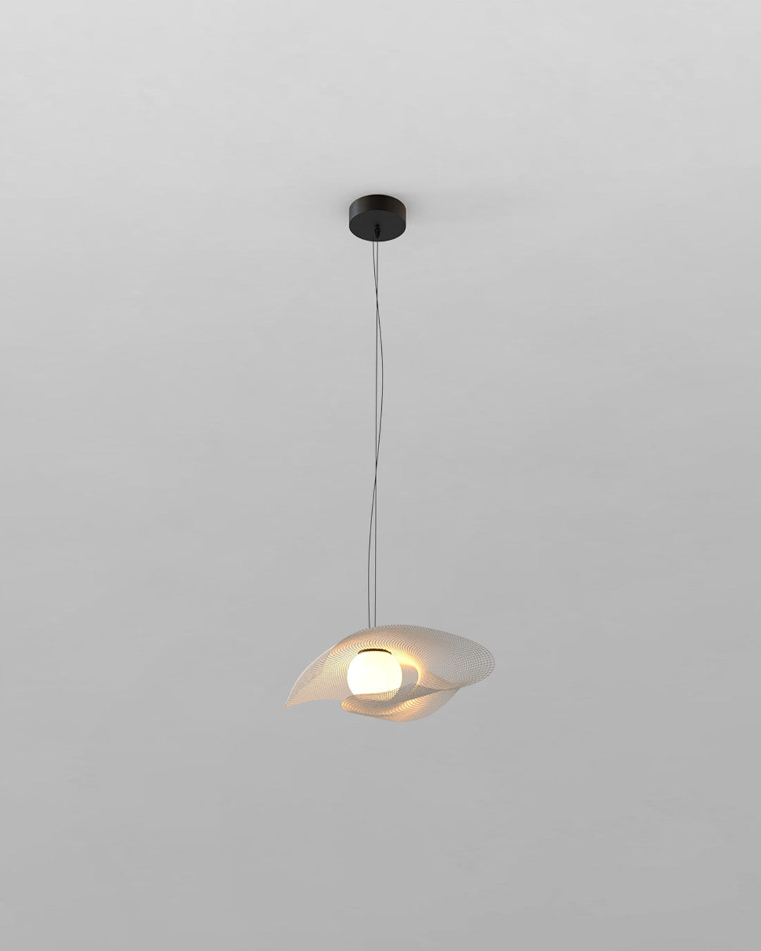 Lámpara colgante moderna blanca, diseño orgánico, iluminación boutique Birot MX