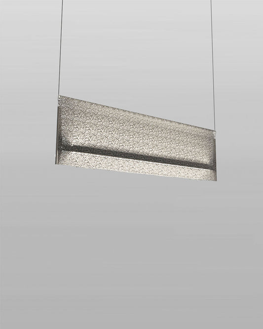 Lámpara colgante de acero inoxidable, diseño moderno gris, iluminación Birot MX.