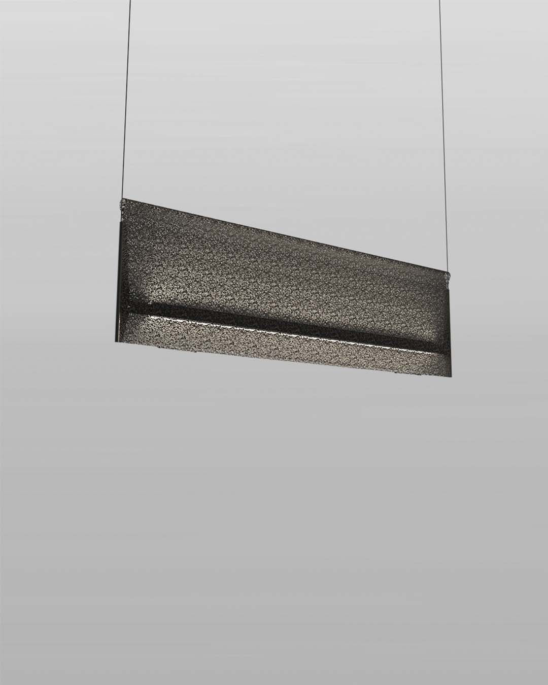 Lámpara colgante moderna rectangular color negro en boutique de iluminación Birot MX