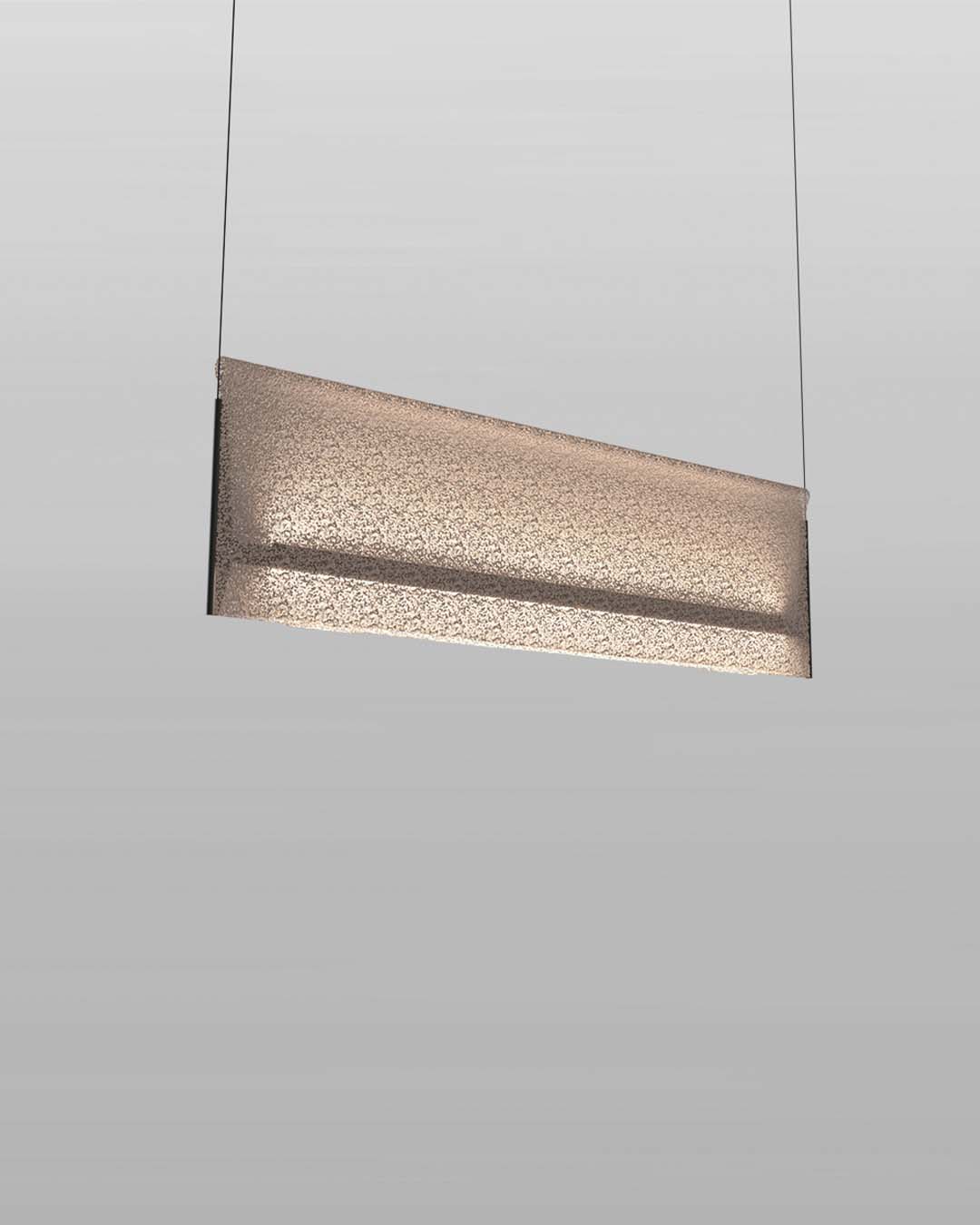 Lámpara colgante moderna textura arenosa, iluminación decorativa Birot MX