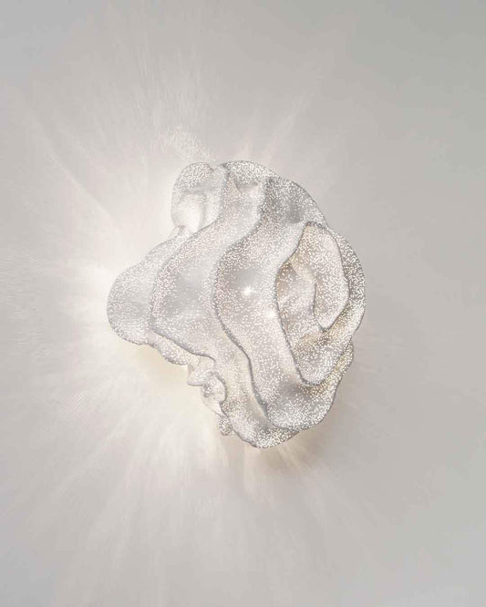 Lámpara de pared decorativa blanca con diseño orgánico, boutique de iluminación Birot MX