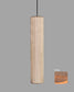 Lámpara colgante Nua grande en malla de acero beige con diseño cilíndrico minimalista.