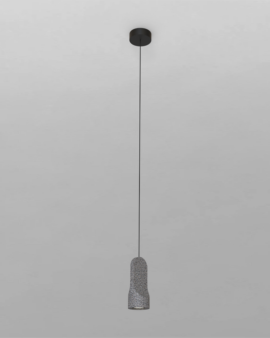 Lámpara colgante moderna de granito gris, diseño minimalista para interiores