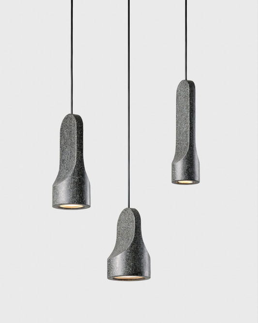 Lámparas colgantes Parga de granito negro, diseño moderno, iluminación decorativa a emotional light 