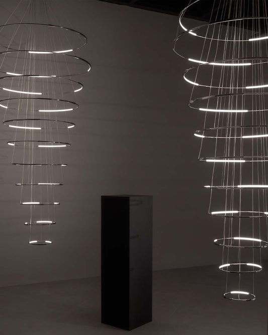 Spin 11 | Lámpara Colgante de Diseño | LED Integrado | Doble Altura - Birot MX