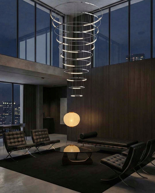 Spin 11 | Lámpara Colgante de Diseño | LED Integrado | Doble Altura