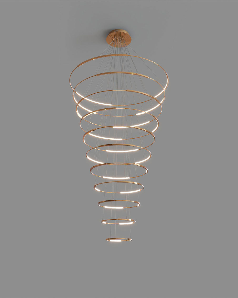 Spin 11 | Lámpara Colgante de Diseño | LED Integrado | Doble Altura - Birot MX