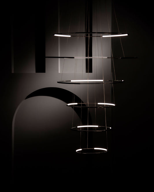 Spin 6 - Lámpara Colgante LED Integrado Doble Altura