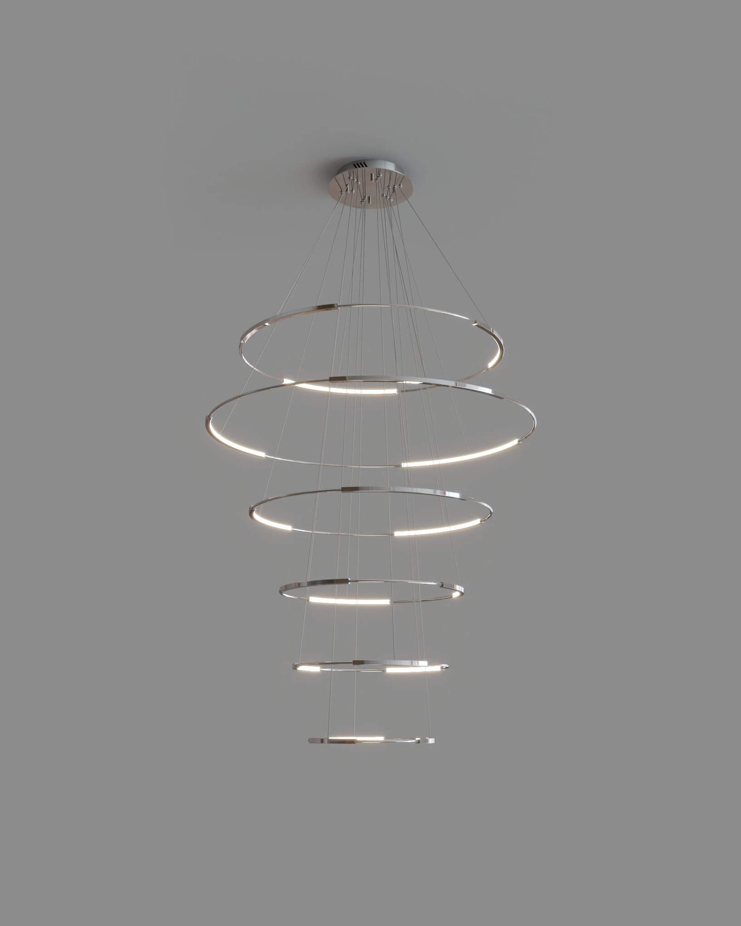 Spin 6 | Lámpara Colgante de Diseño | LED Integrado | Doble Altura