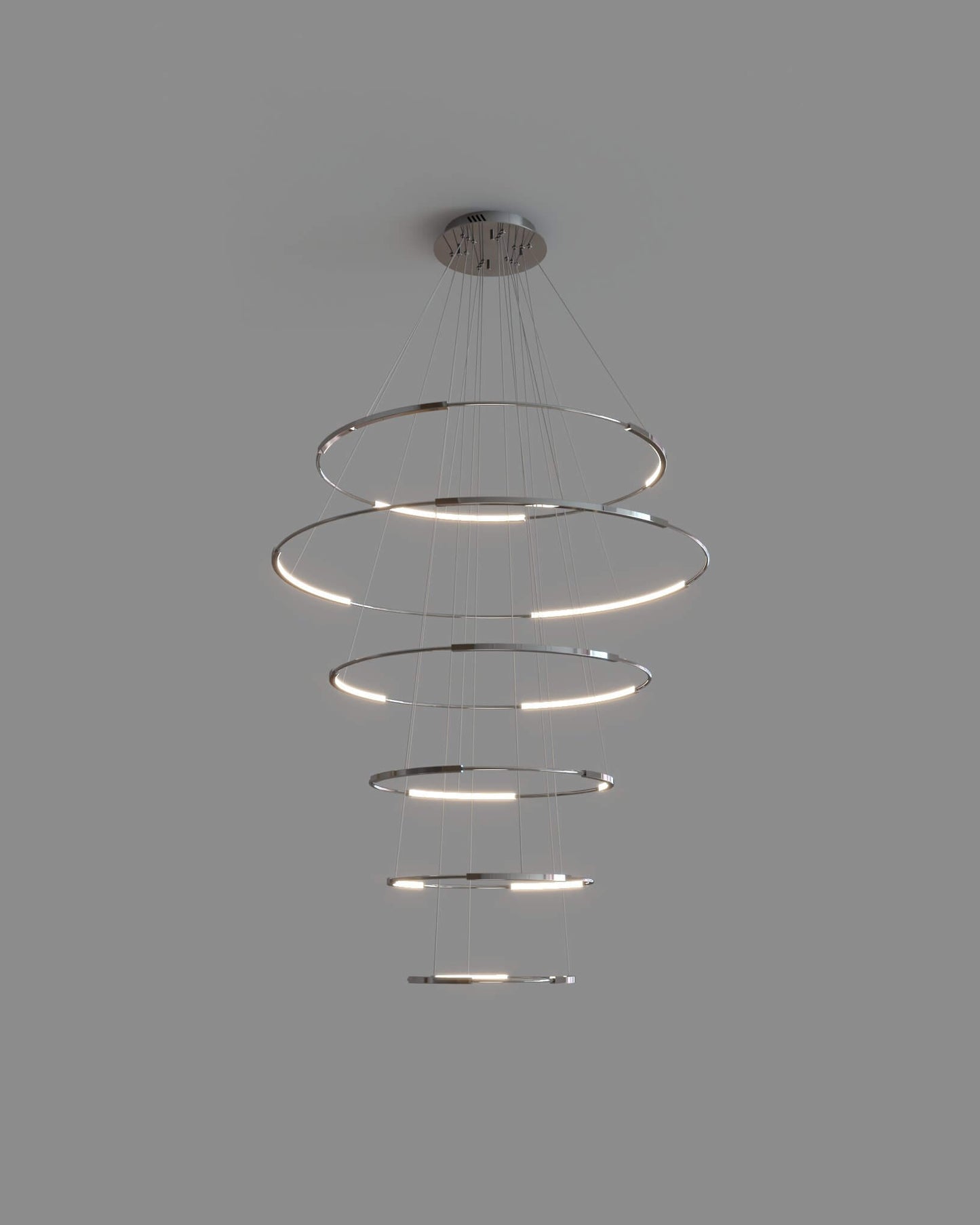 Spin 6 | Lámpara Colgante de Diseño | LED Integrado | Doble Altura