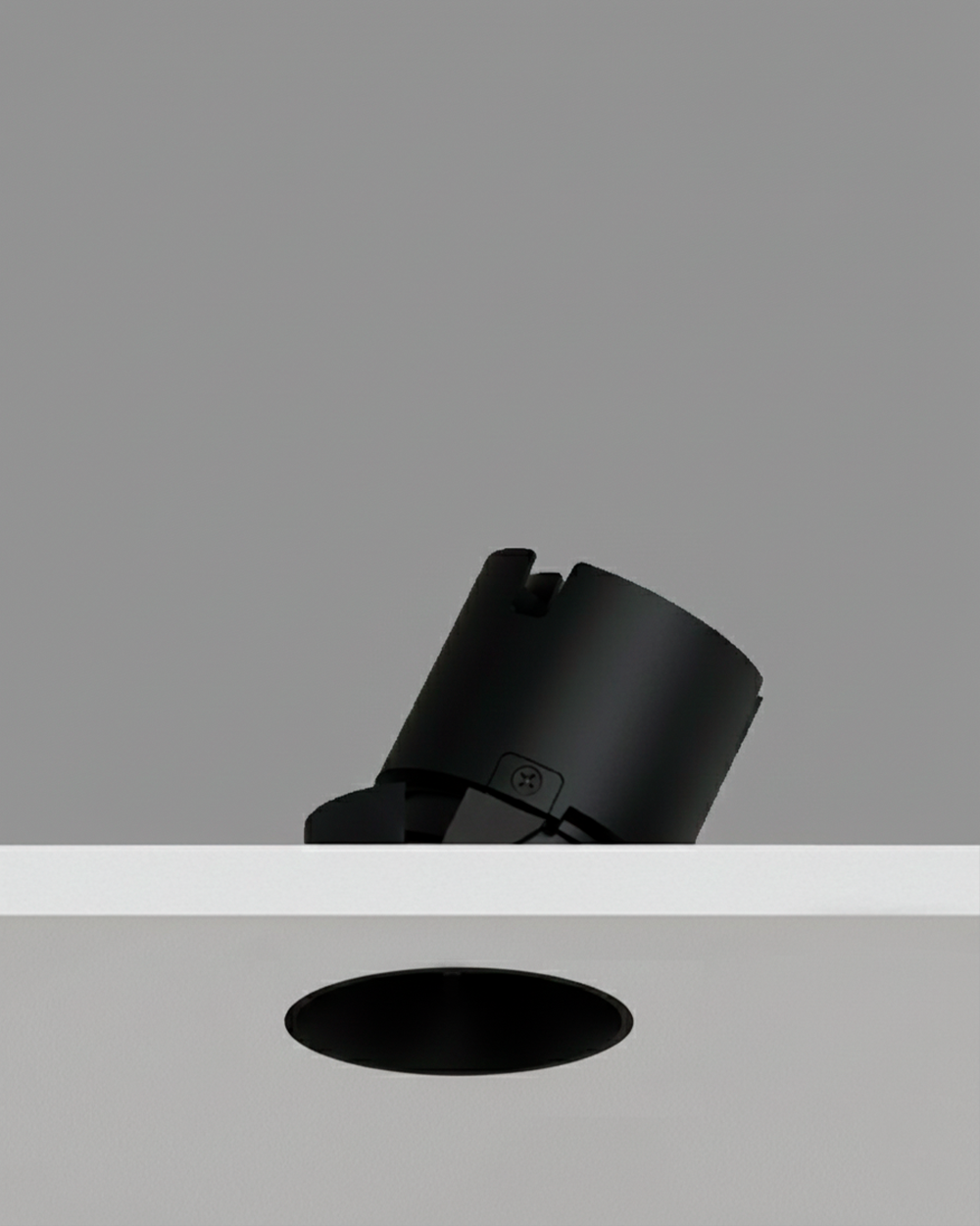Foco empotrable negro trimless orientable para techo moderno de iluminación interior