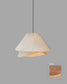 Lámpara colgante grande Tempo en malla de acero color beige.