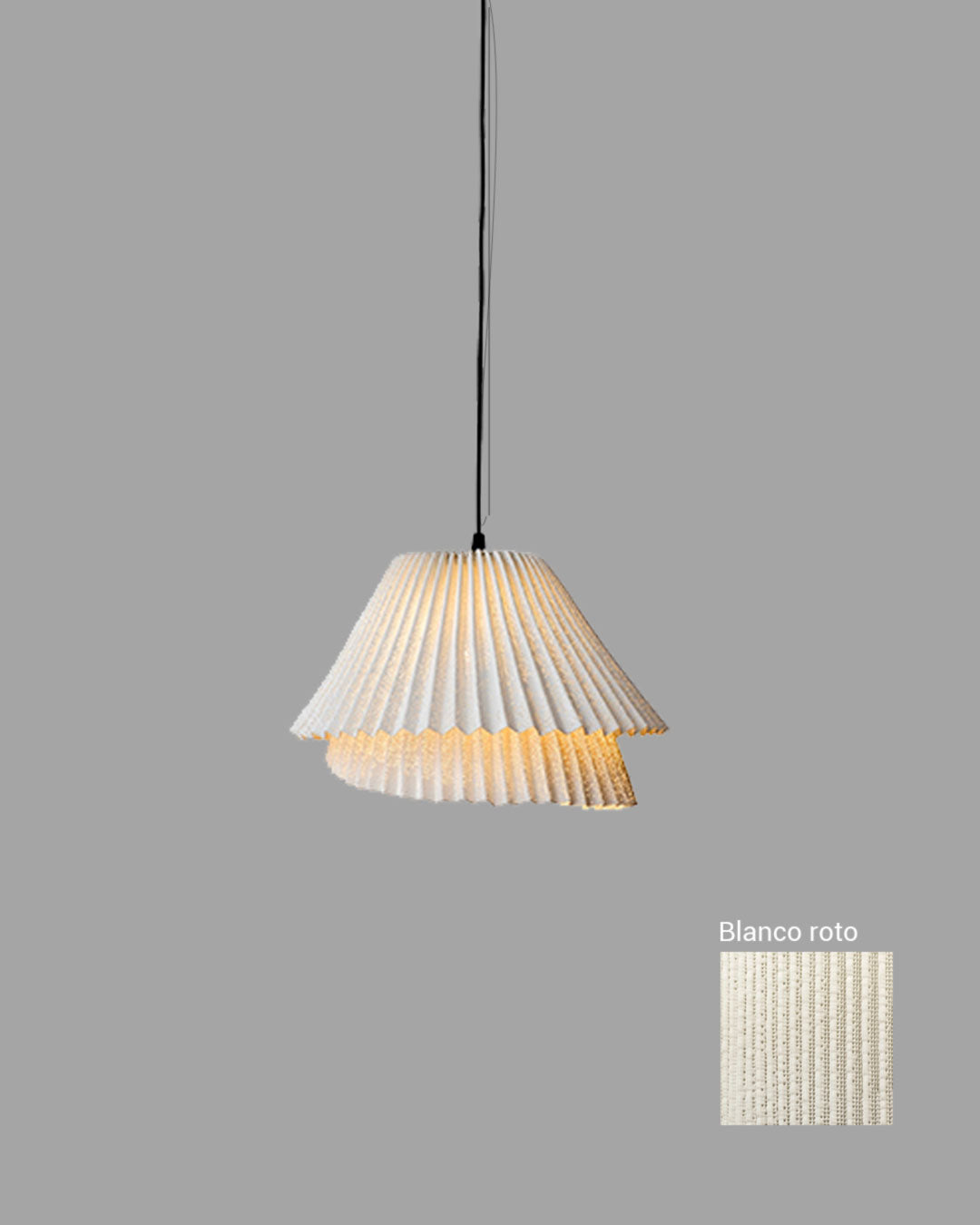 Lámpara colgante Tempo Vivace Mini de a-emotional light en malla de acero color blanco roto.