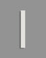 Aplique de pared moderno blanco rectangular sobre fondo gris, luz decorativa minimalista