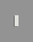 aplique de pared moderno blanco rectangular sobre fondo gris, iluminación decorativa