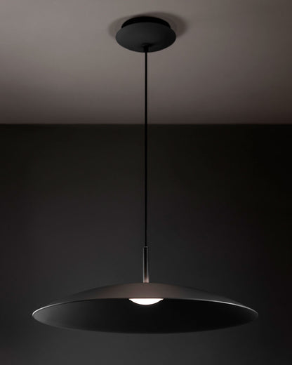 Lámpara colgante moderna negra Vitreo encendida, boutique de iluminación, Birot MX