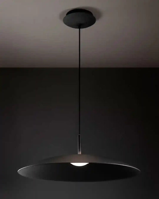 Lámpara colgante moderna negra Vitreo encendida, boutique de iluminación, Birot MX