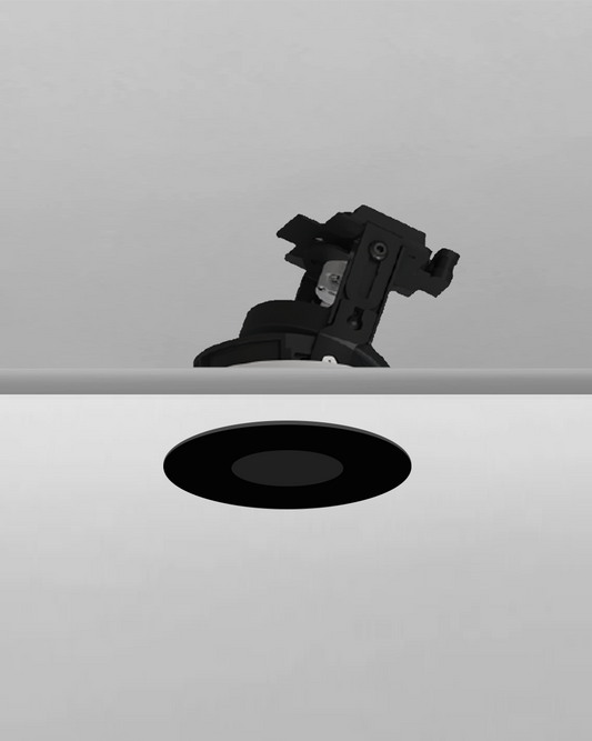 Foco empotrable tipo spot GU10 negro para techo, diseño moderno para iluminación interior