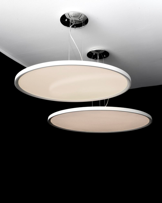 Lámparas de techo modernas colgantes circulares para iluminación interior elegante.