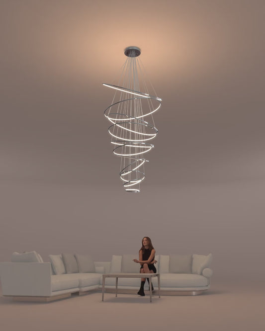 Hoop 11 - Lámpara Colgante LED Integrado Doble Altura