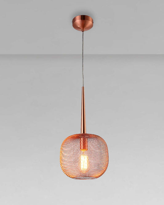 Astro | Lámpara Colgante Individual | LED E26 | Malla Metálica