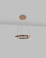 Lámpara colgante circular de techo en acabado cobre, diseño moderno, iluminación decorativa.