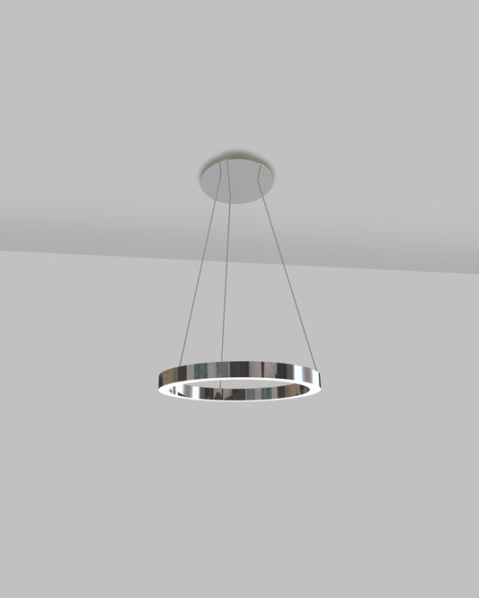 Lámpara colgante circular cromo moderno de techo para iluminación interior
