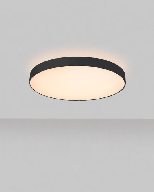 Plafón de techo moderno negro, luz cálida para interiores, diseño minimalista