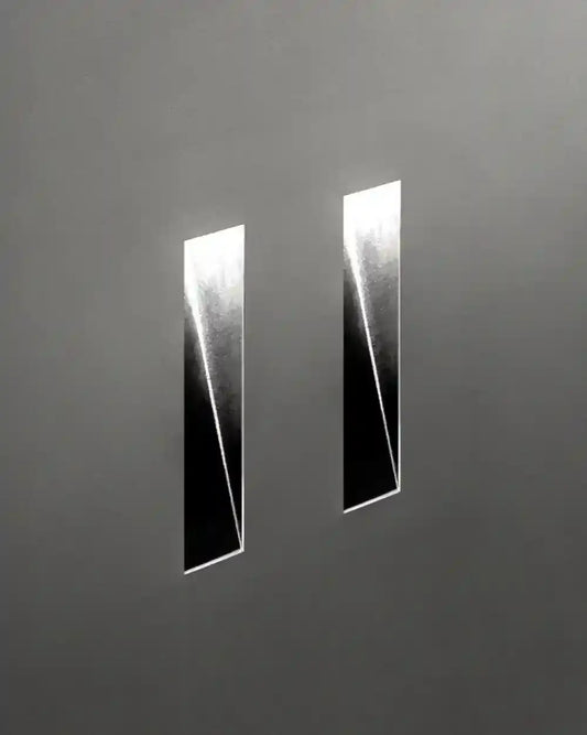 Aplique de pared moderno rectangular en negro y plata, iluminación decorativa Birot MX