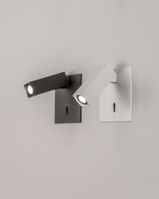 Aplique de pared moderno LED en negro y blanco para iluminación interior decorativa