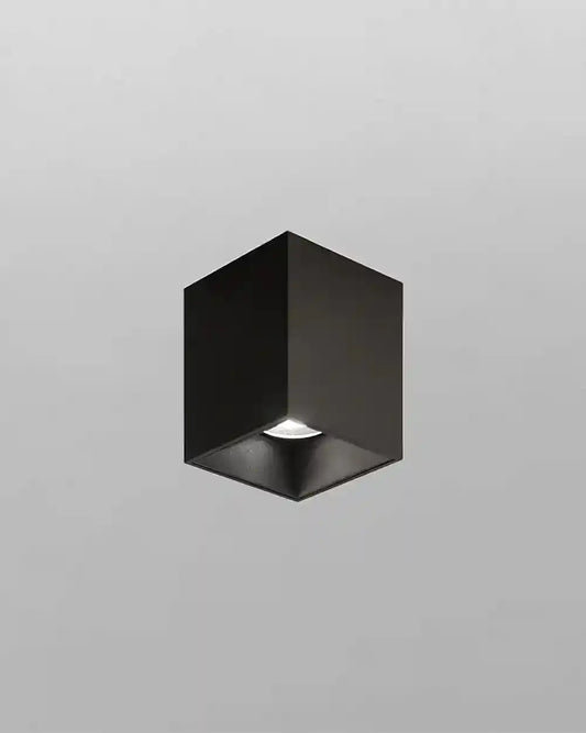 Lámpara de techo negra moderna en forma de cubo, iluminación decorativa Birot MX