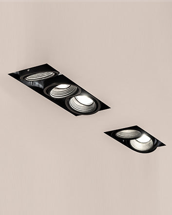 Focos empotrados rectangulares de techo para iluminación interior moderna